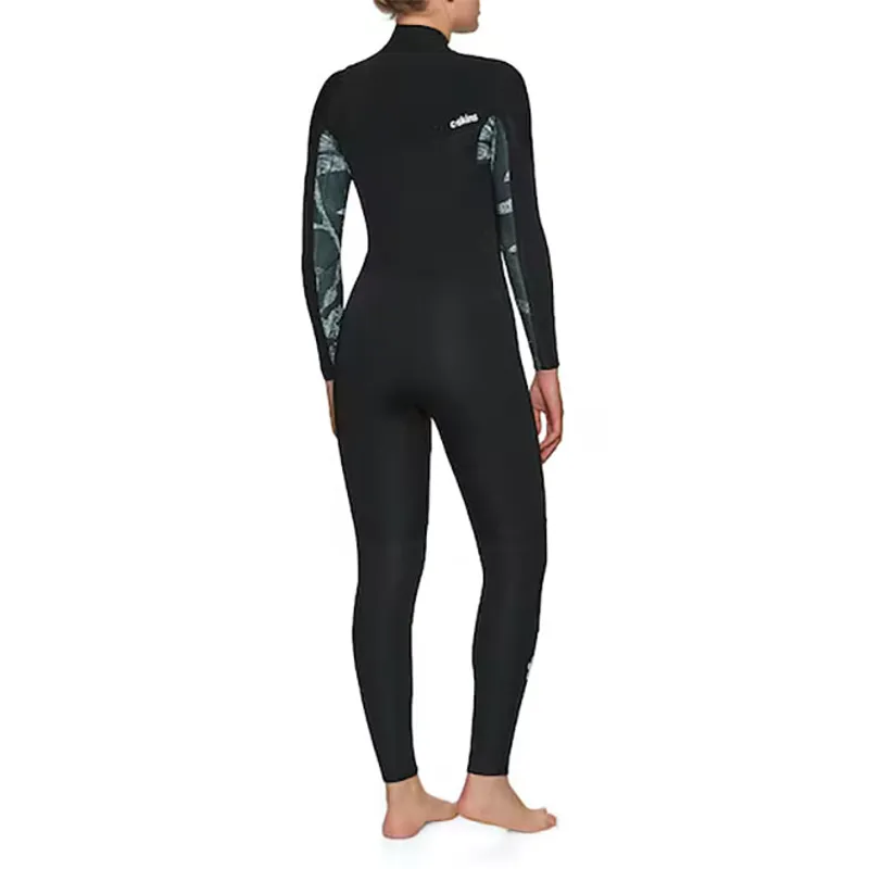 C-Skins Women's Solace 5:4:3 Chest Zip Wetsuit Black/Tropical-2
